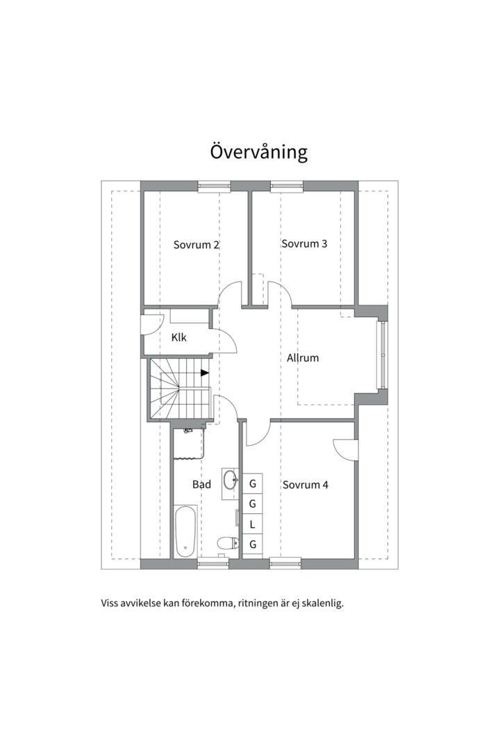 Planlösning från Lupinvägen 6, Såld i Lövstalöt, Uppsala