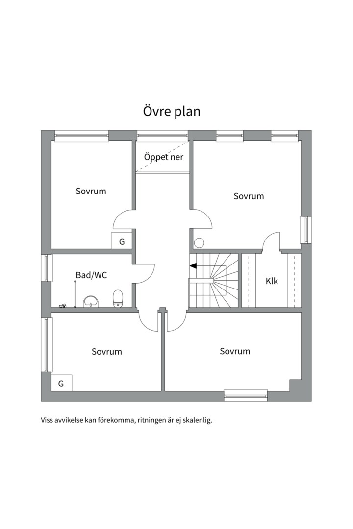 Planlösning från Rusthållarvägen 39, Såld i Näs-Focksta, Uppsala