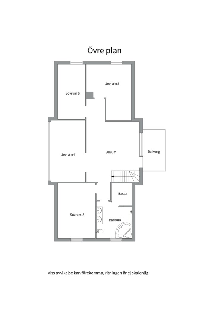 Planlösning från Sällinge 48, Såld i Danmark, Uppsala
