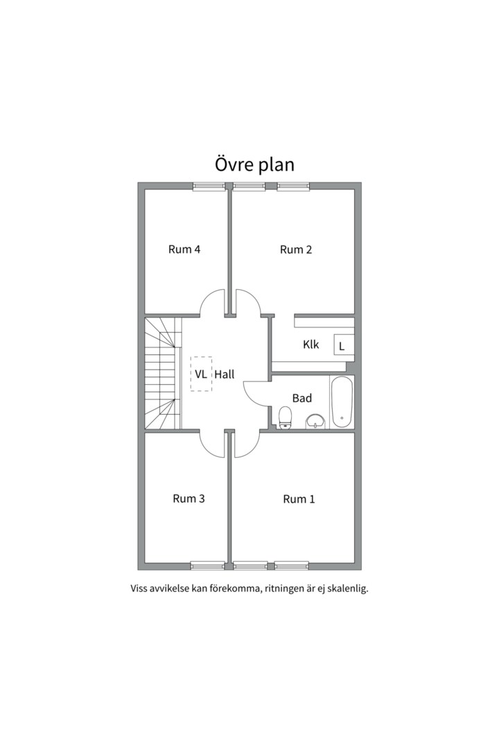Planlösning från Plommonvägen 127, Såld i Västra Ängby, Knivsta