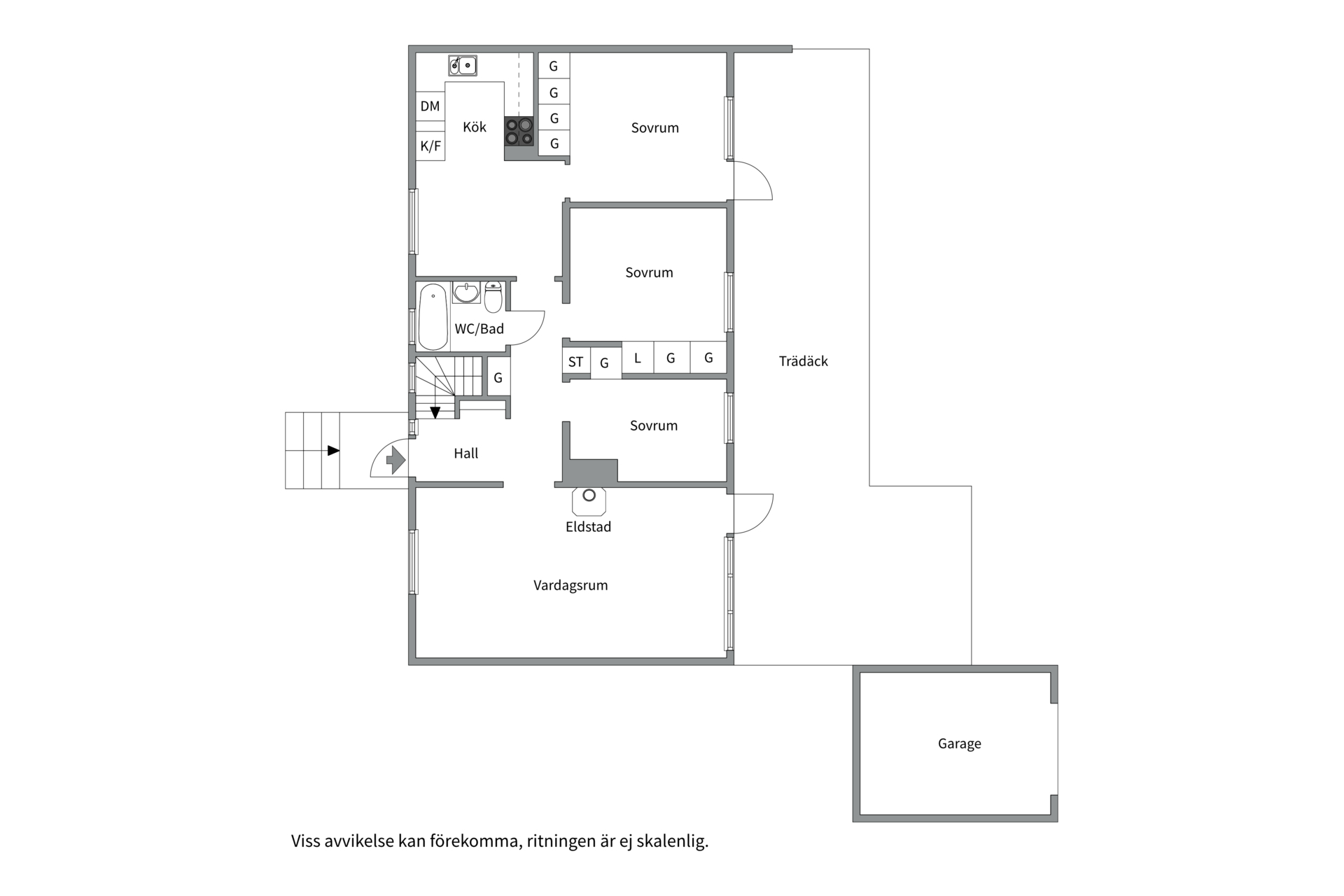 Bostadsbild från Lönnviksvägen 2, Såld i Sunnersta, Uppsala