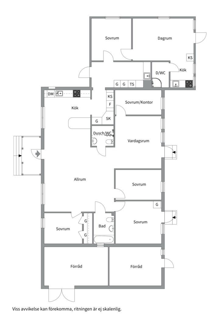 Planlösning från Åloppe 142, Såld i Bälinge, Uppsala