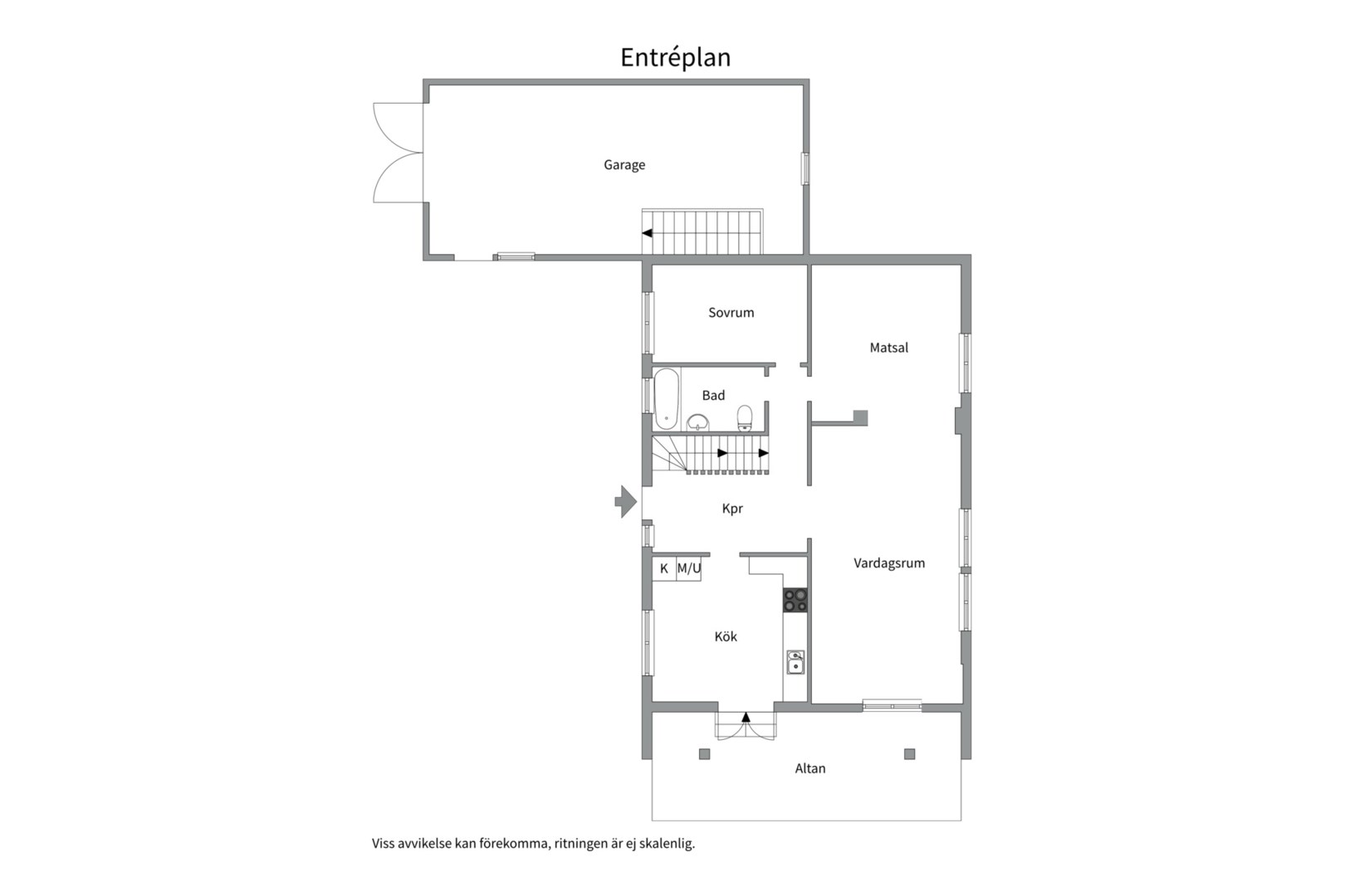 Planlösning från Fyrspannsvägen 11, Såld i Björklinge, Uppsala