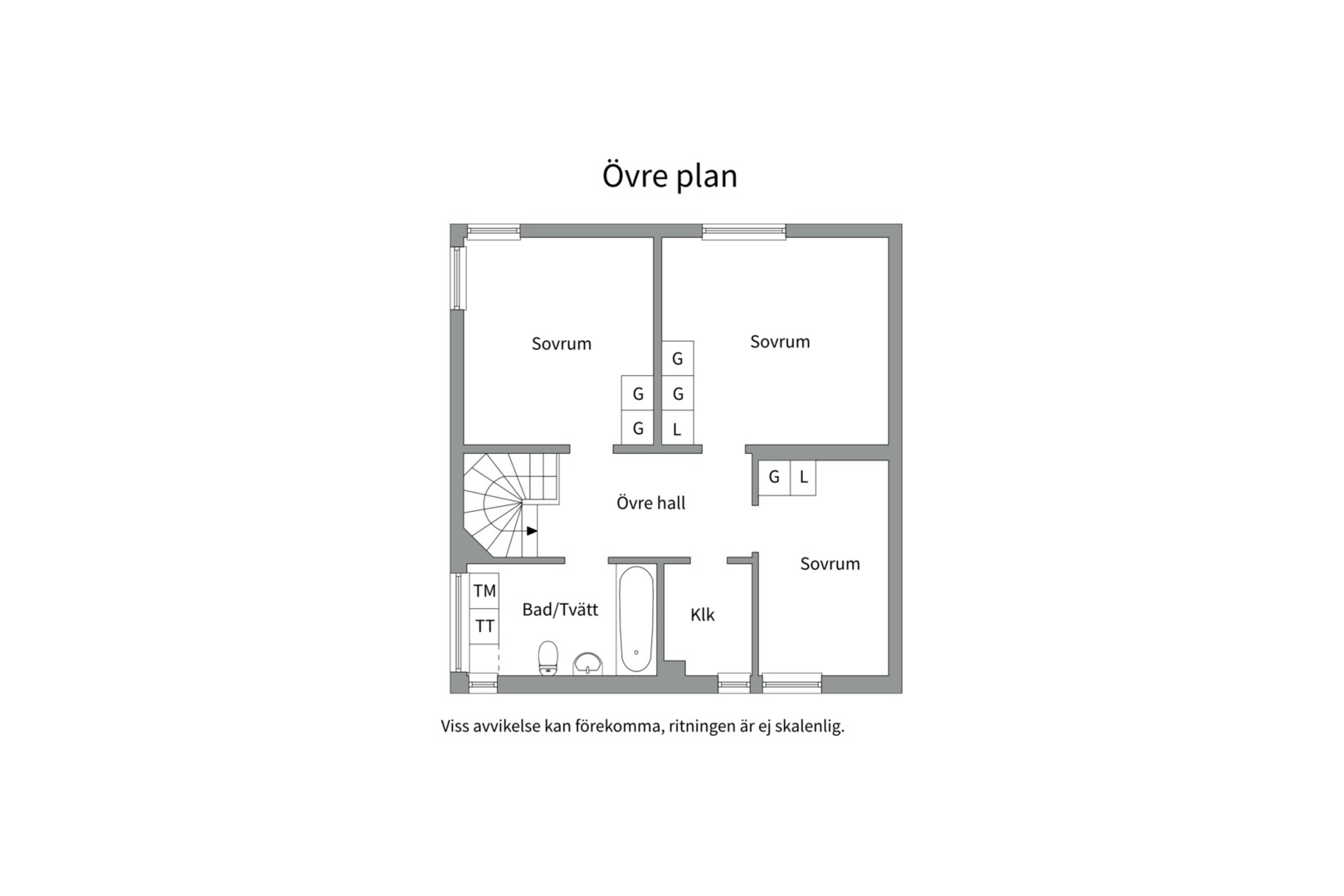 Planlösning från Rubinvägen 3, Såld i Herrhagen, Uppsala