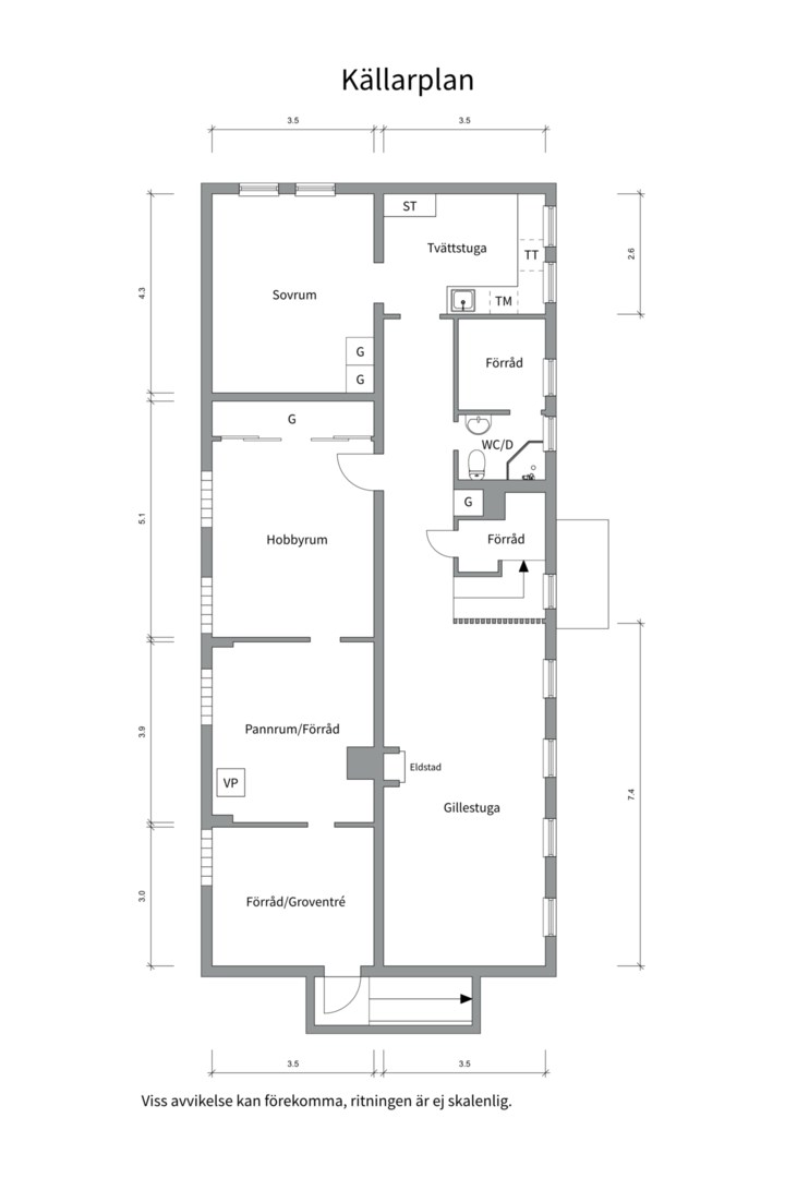 Planlösning från Blåmesvägen 7A, Såld i Sunnersta, Uppsala