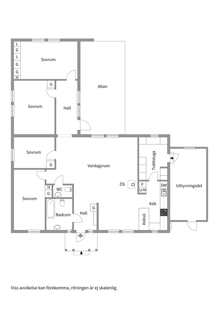 Planlösning från Stenhuggarvägen 2, Kommande i Herrhagen, Uppsala