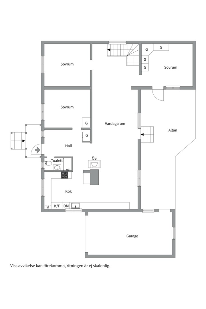 Planlösning från Kvarnbogatan 35, Såld i Kungsgärdet, Uppsala