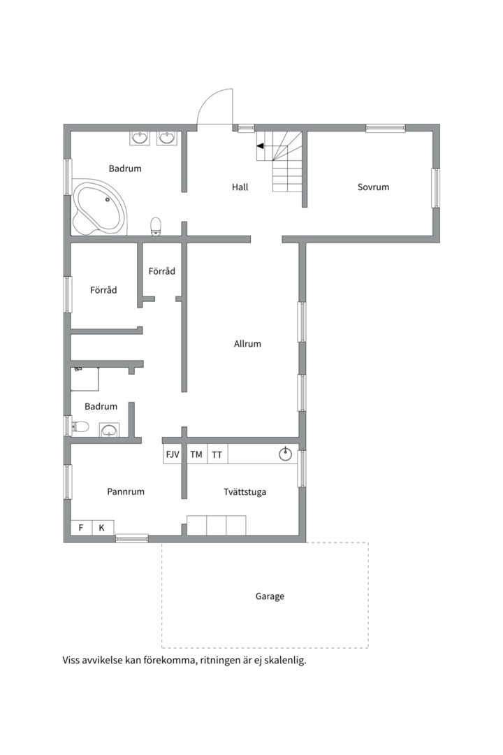 Planlösning från Kvarnbogatan 35, Såld i Kungsgärdet, Uppsala