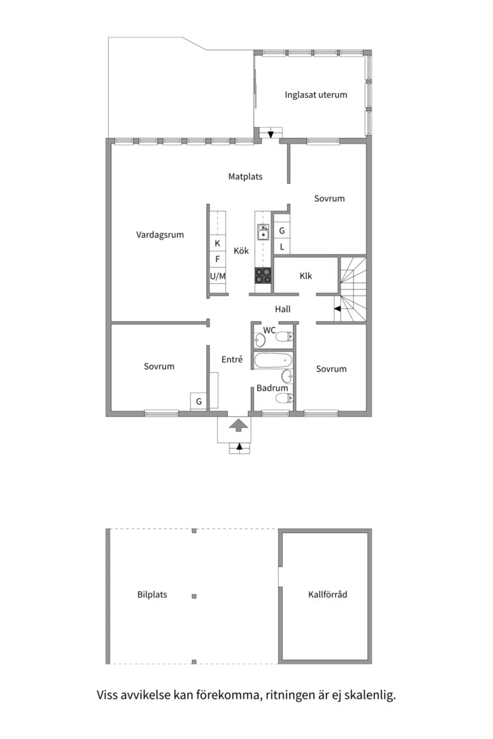 Planlösning från Arkitektvägen 60, Såld i Vänge, Uppsala