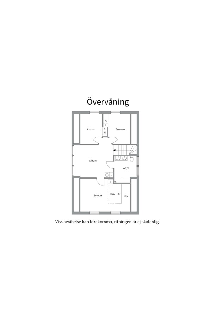 Planlösning från Jägarvägen 5A, Såld i Sunnersta, Uppsala