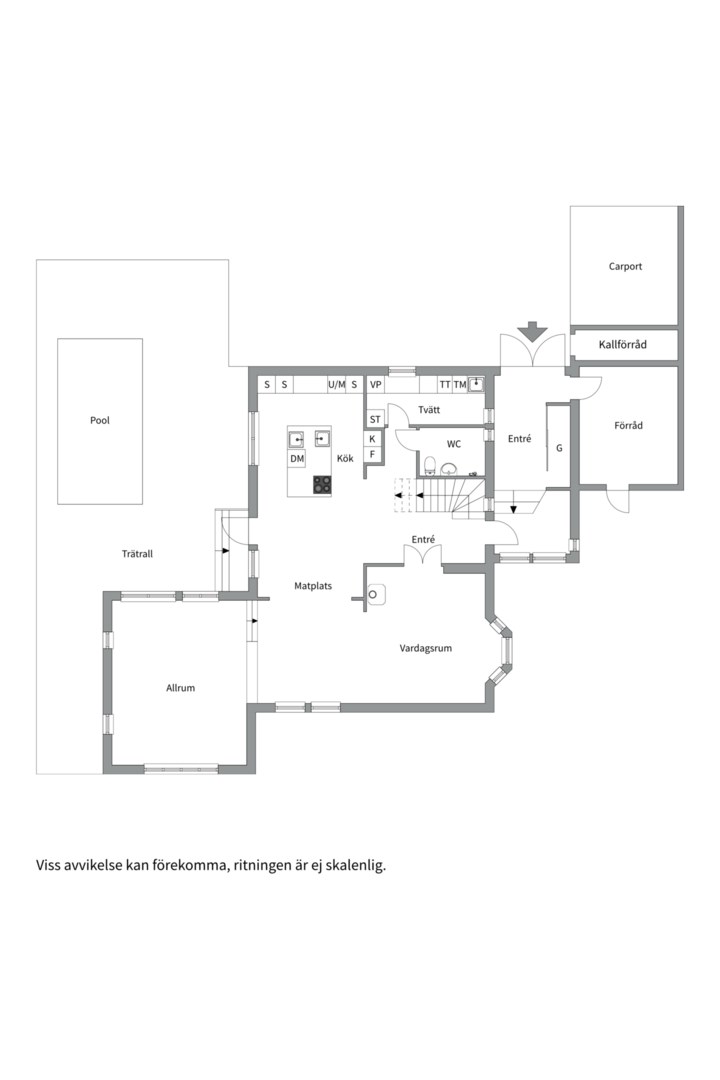 Planlösning från Jägarvägen 5A, Såld i Sunnersta, Uppsala