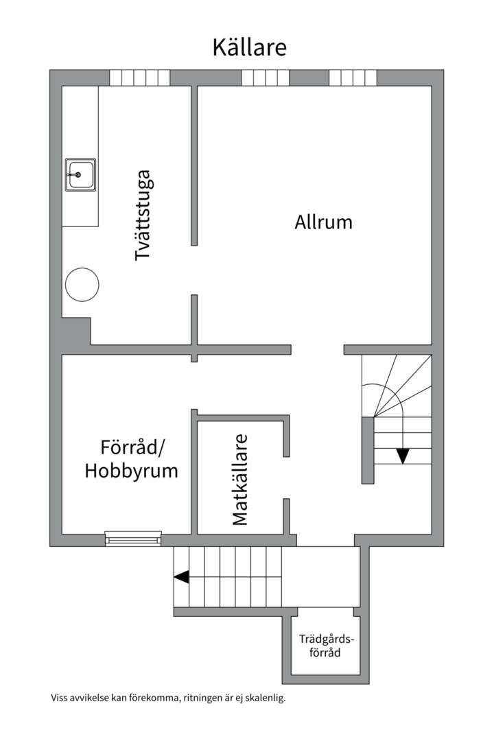 Planlösning från Korpvägen 27, Såld i Sörby, Gävle