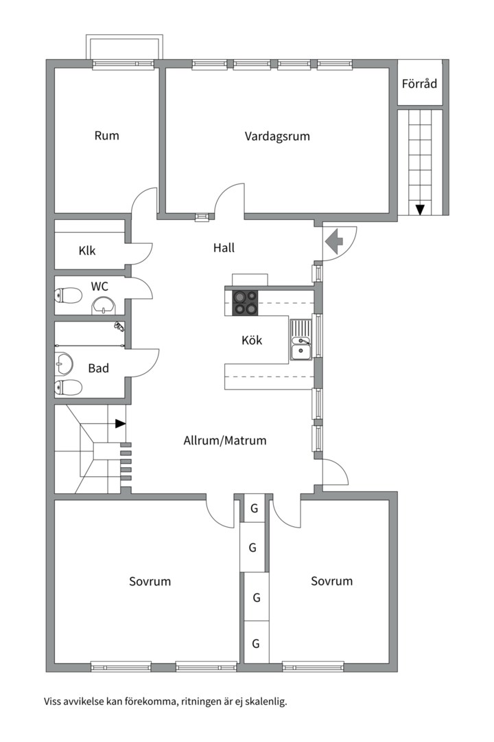 Planlösning från Timjansgatan 107, Såld i Årsta, Uppsala