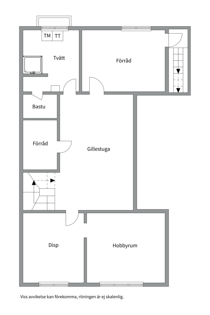 Planlösning från Timjansgatan 107, Såld i Årsta, Uppsala