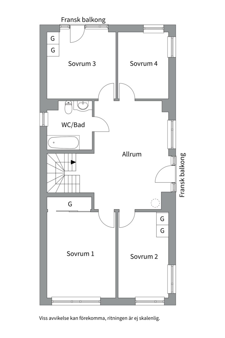 Planlösning från Rotetorpsvägen 13, Såld i Lindbacken, Uppsala
