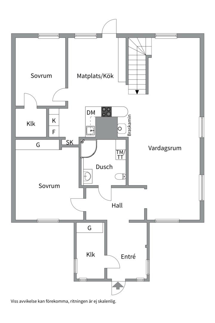Planlösning från Granelidsvägen 5C, Såld i Gottsunda-gipen/Södra Gottsunda, Uppsala