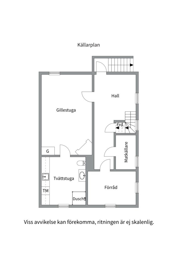 Planlösning från Södra Parkvägen 13, Såld i Norby, Uppsala