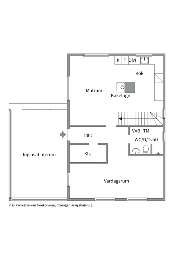 Planlösning från Näsängsvägen 7, Såld i Uppsala Näs, Uppsala