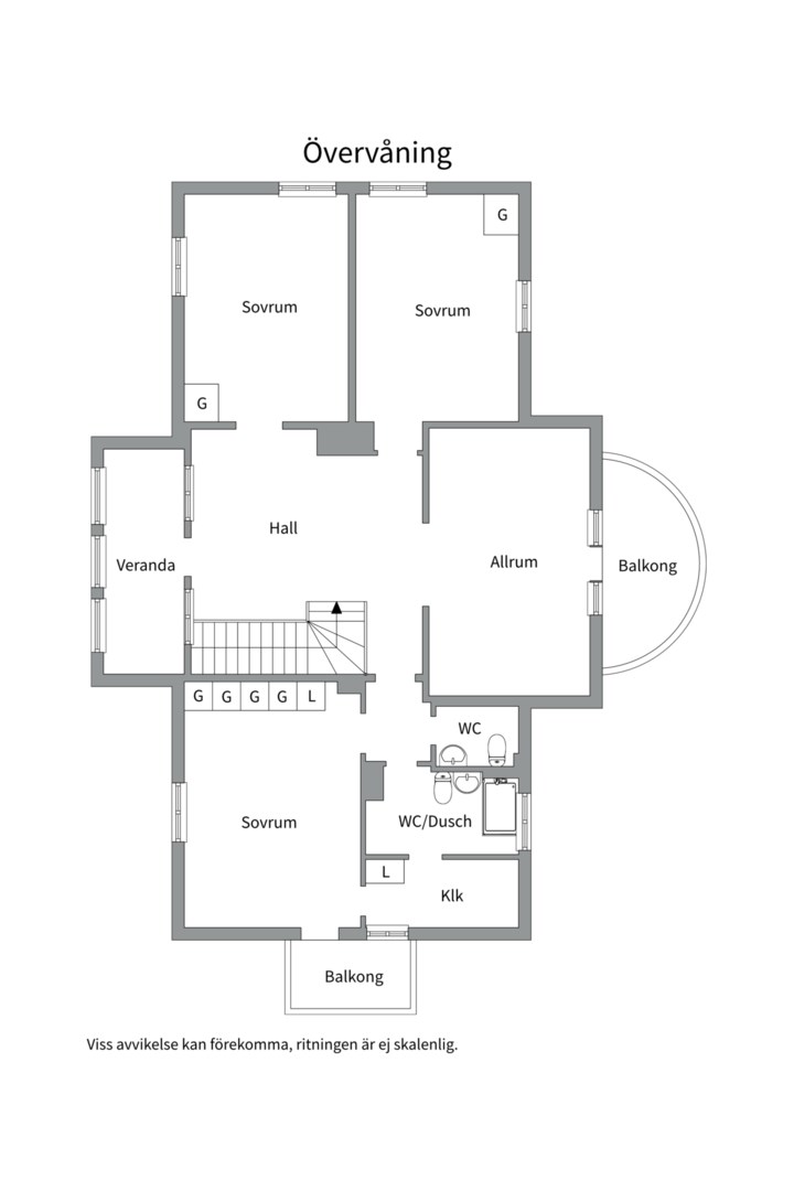Planlösning från Vreta strandväg 16, Såld i Ytternäs/Vreta, Uppsala