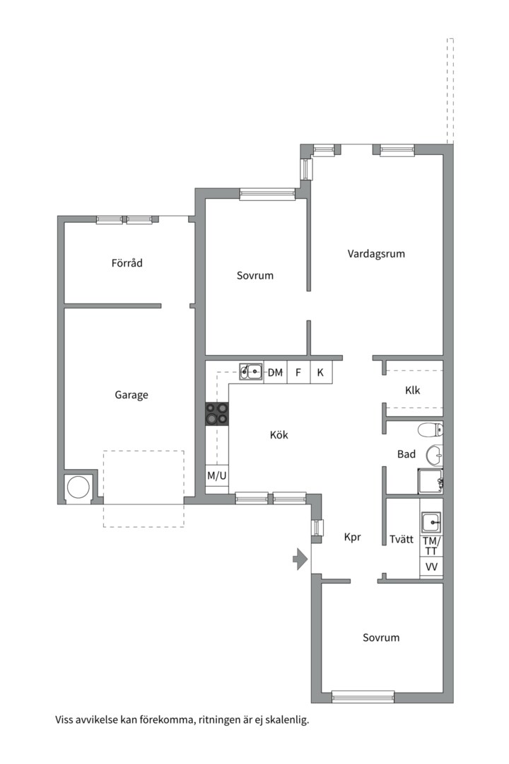 Planlösning från Gråalsvägen 26, Såld i Lövstalöt, Uppsala