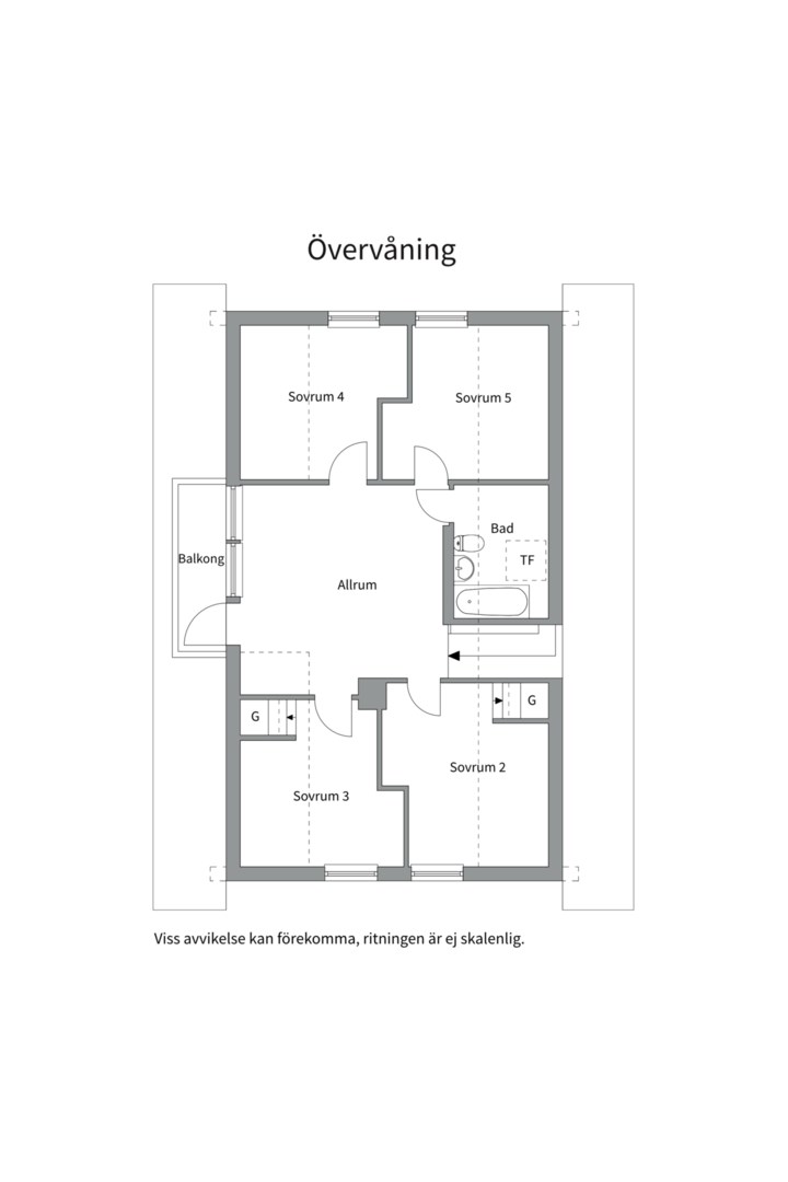 Planlösning från Vretavägen 23A, Såld i Vreta, Uppsala
