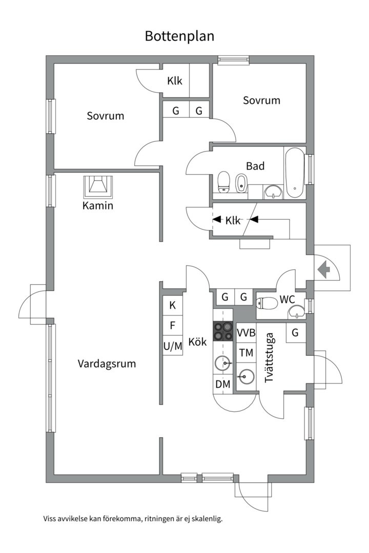 Planlösning från Bertilsvägen 19A, Såld i Berthåga, Uppsala