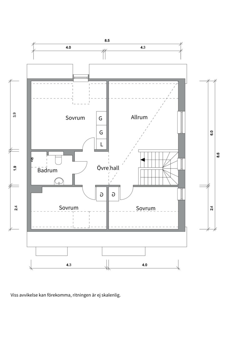 Planlösning från Dalby-Viggeby 112, Såld i Dalby, Uppsala