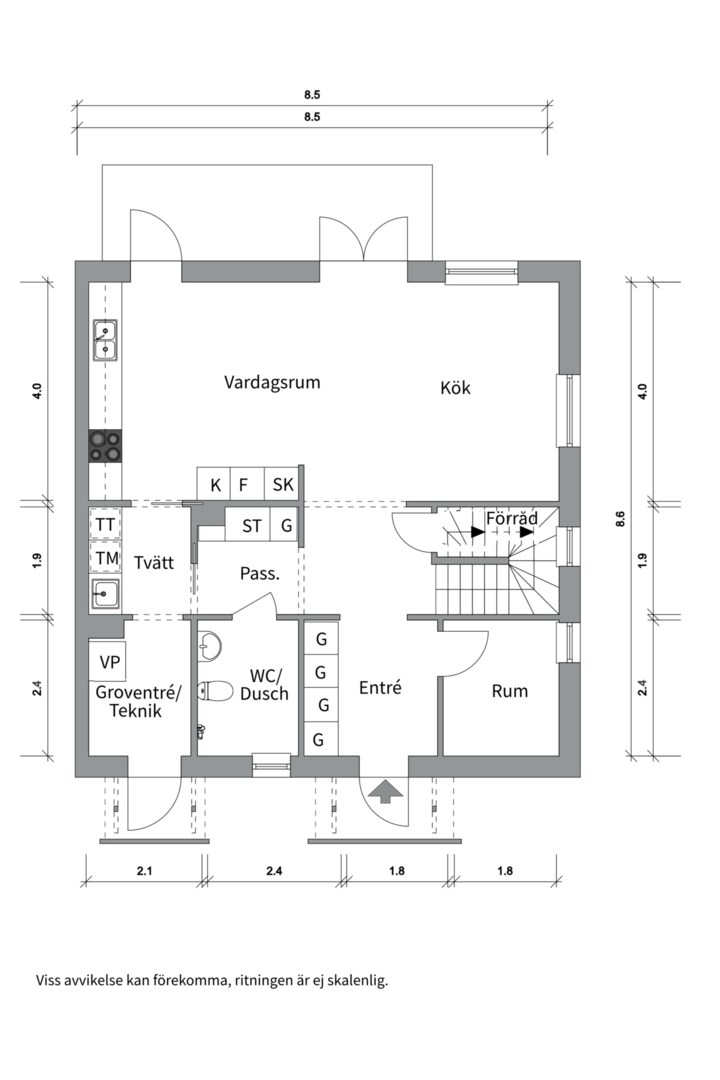 Planlösning från Dalby-Viggeby 112, Såld i Dalby, Uppsala