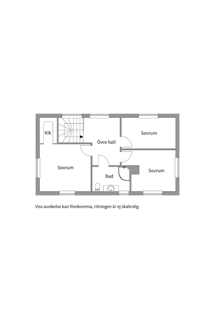 Planlösning från Lönnviksvägen 1, Såld i Sunnersta, Uppsala