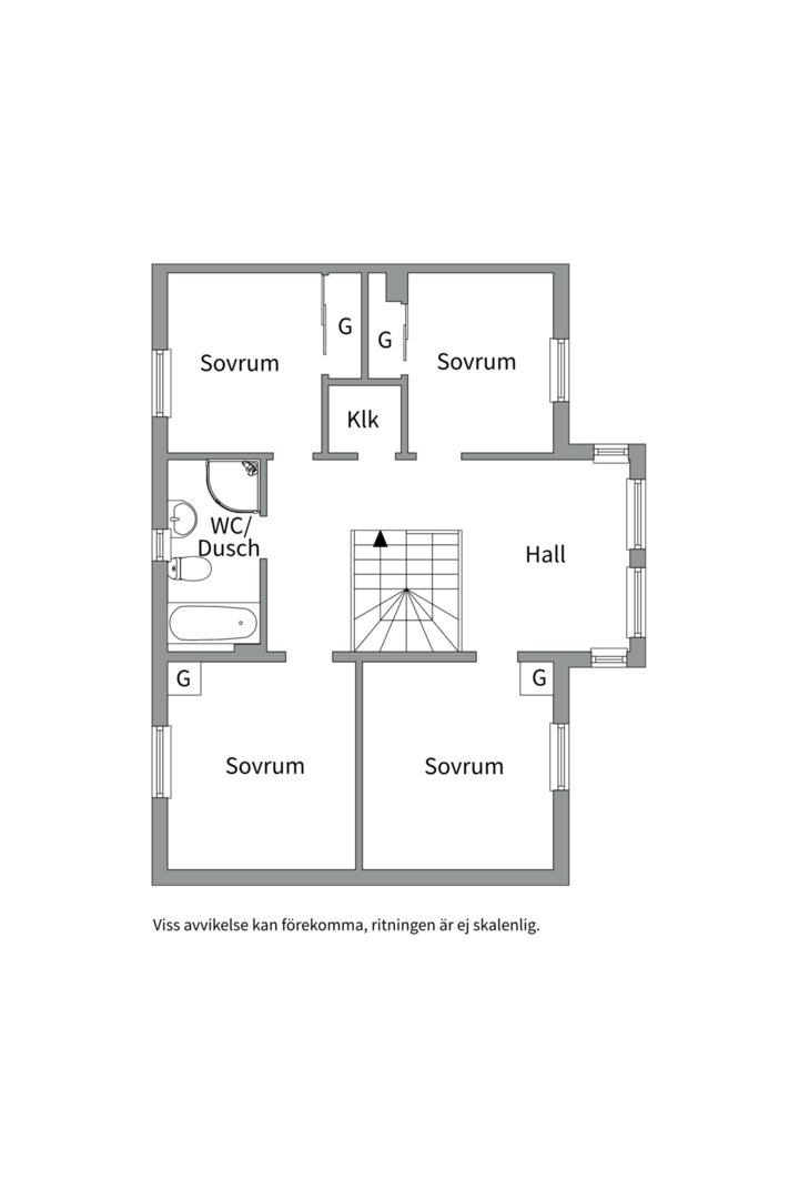Planlösning från Gruvfogdevägen 28, Såld i Vattholma, Uppsala