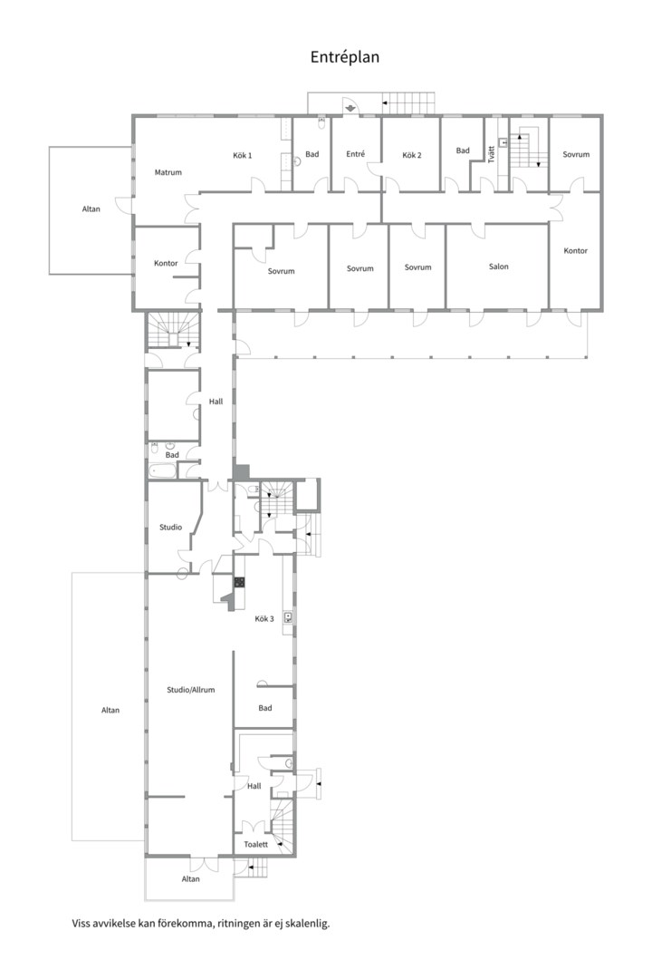 Planlösning från Östa byväg 45, Kommande i Heby, Heby