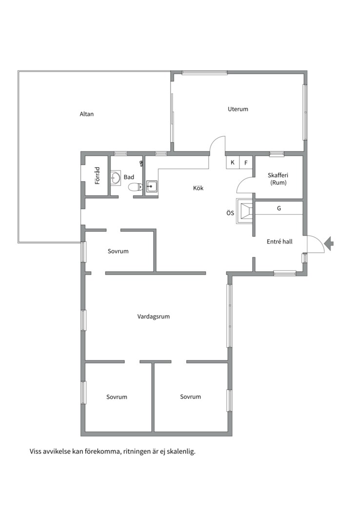 Planlösning från Sandbo 5, Kommande i Ärentuna, Uppsala