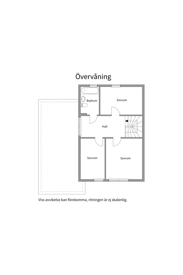 Planlösning från Merkuriusvägen 13, Såld i Storvreta, Uppsala