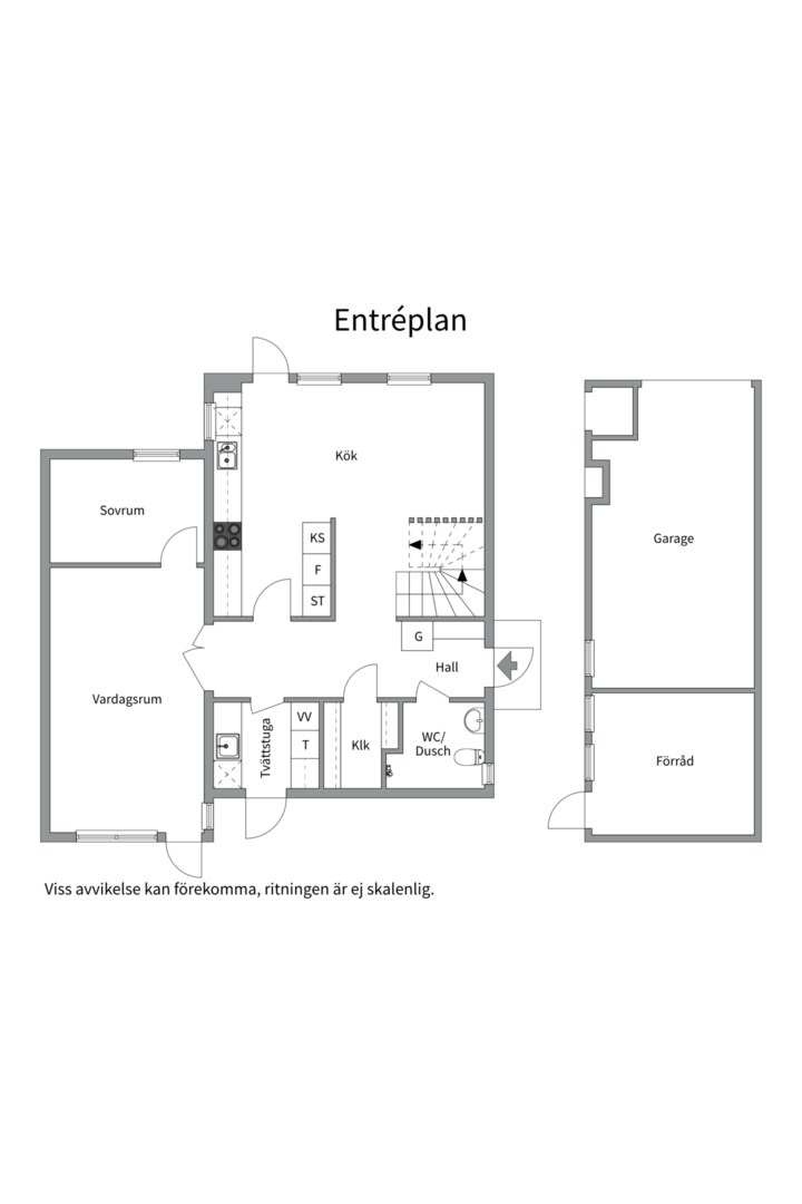 Planlösning från Merkuriusvägen 13, Såld i Storvreta, Uppsala