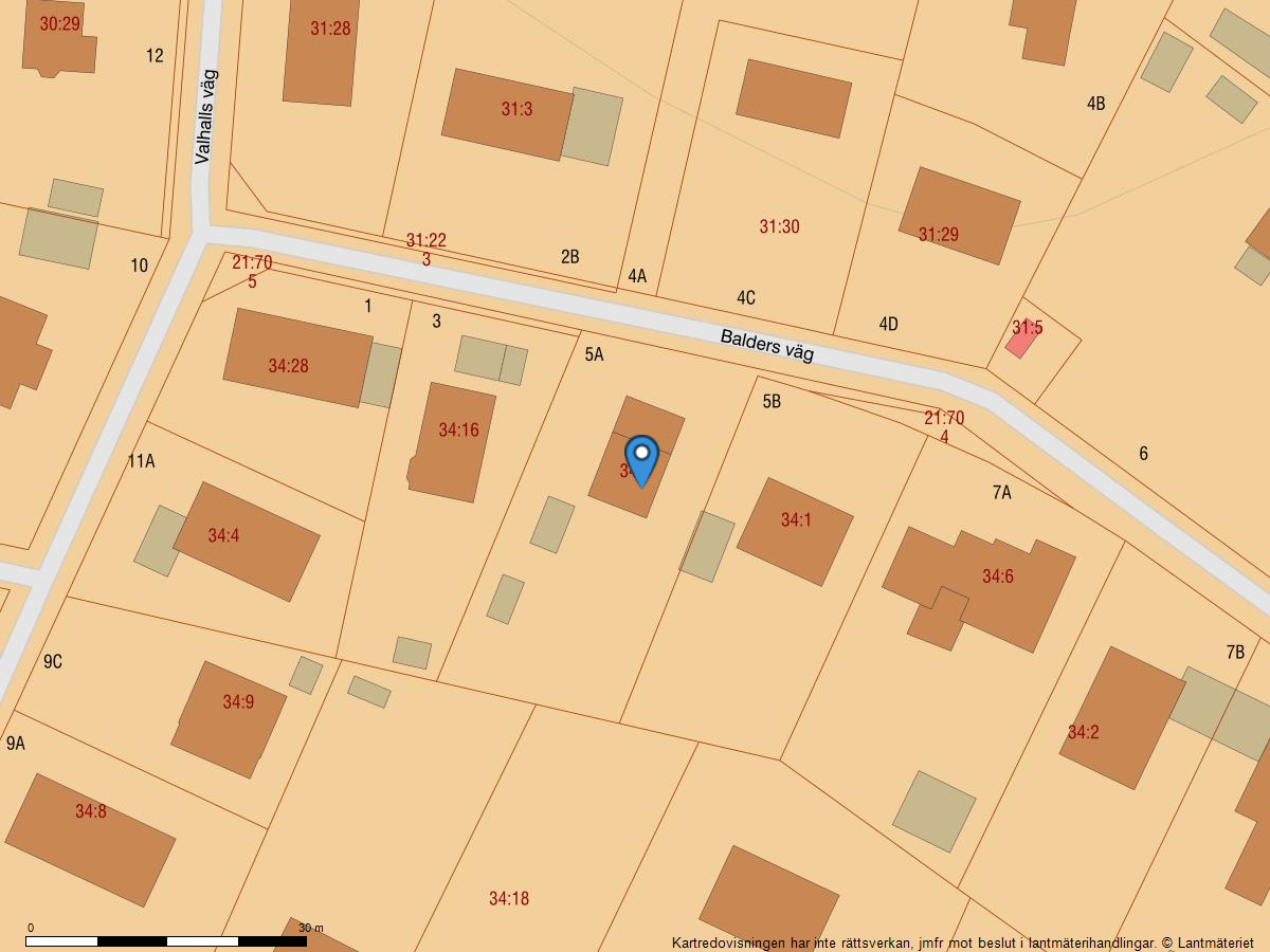 Bostadsbild från Balders väg 5A, Såld i Gamla Uppsala, Uppsala