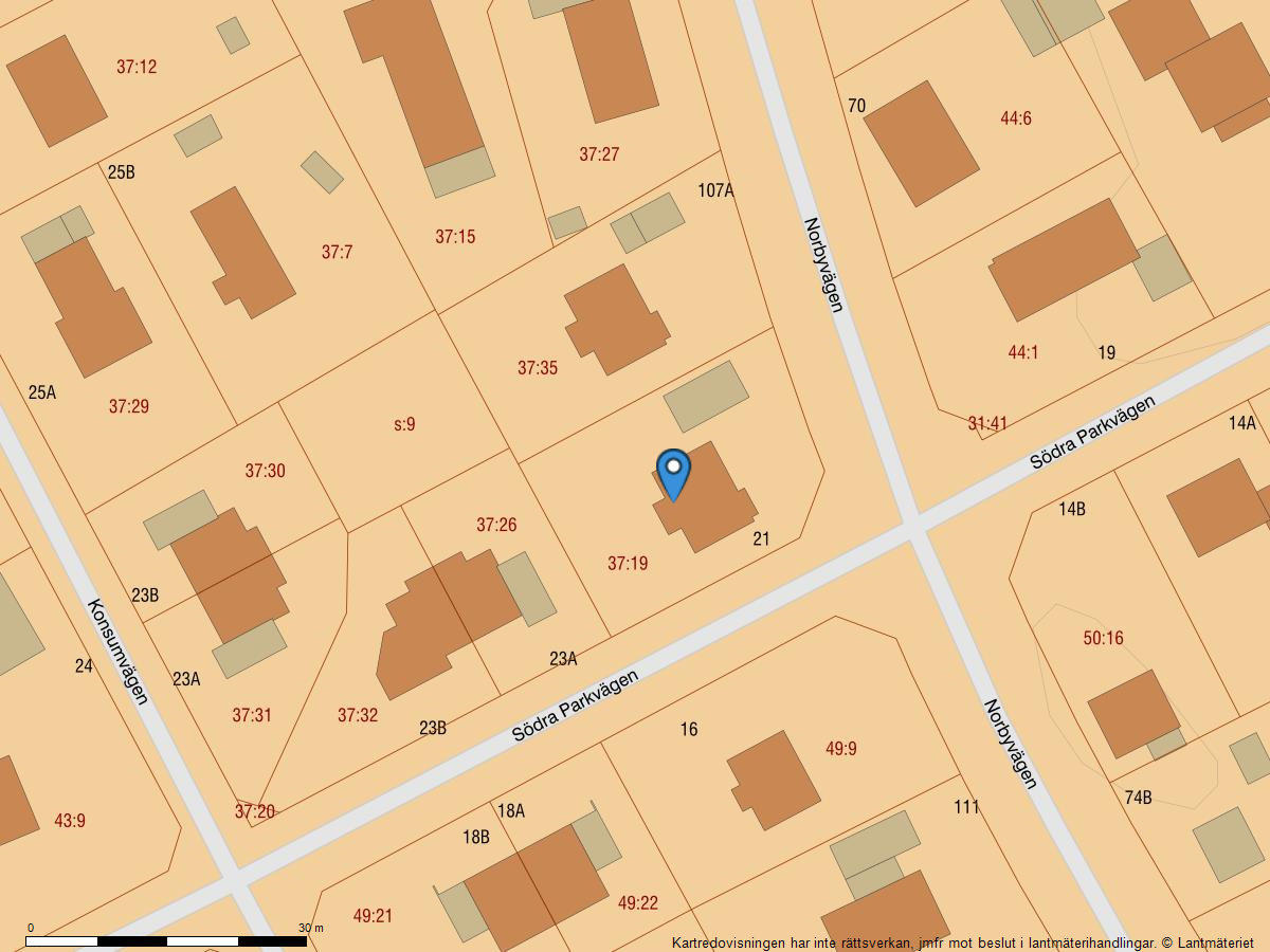 Bostadsbild från Södra Parkvägen 21, Såld i Norby, Uppsala