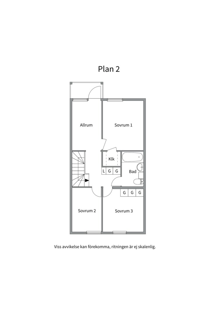 Planlösning från Eriksgatan 28A, Såld i Luthagen, Uppsala