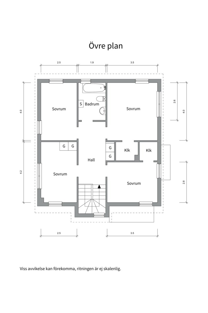 Planlösning från Mullvadsvägen 32, Såld i Vreta, Uppsala