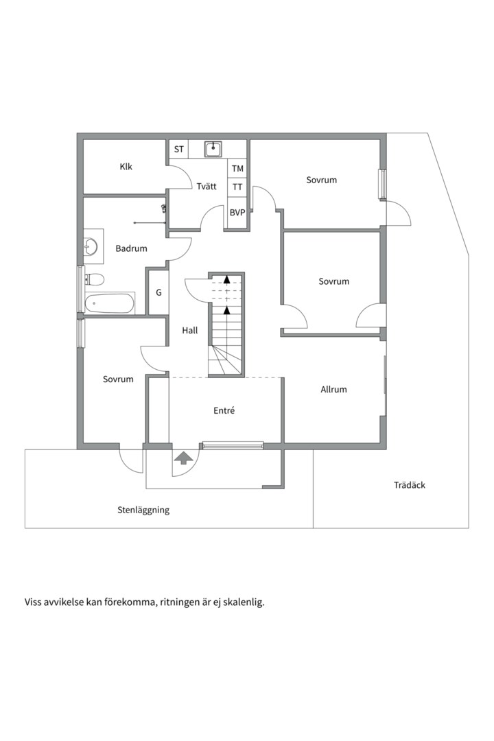 Planlösning från Ekdungevägen 6, Såld i Skuru, Nacka
