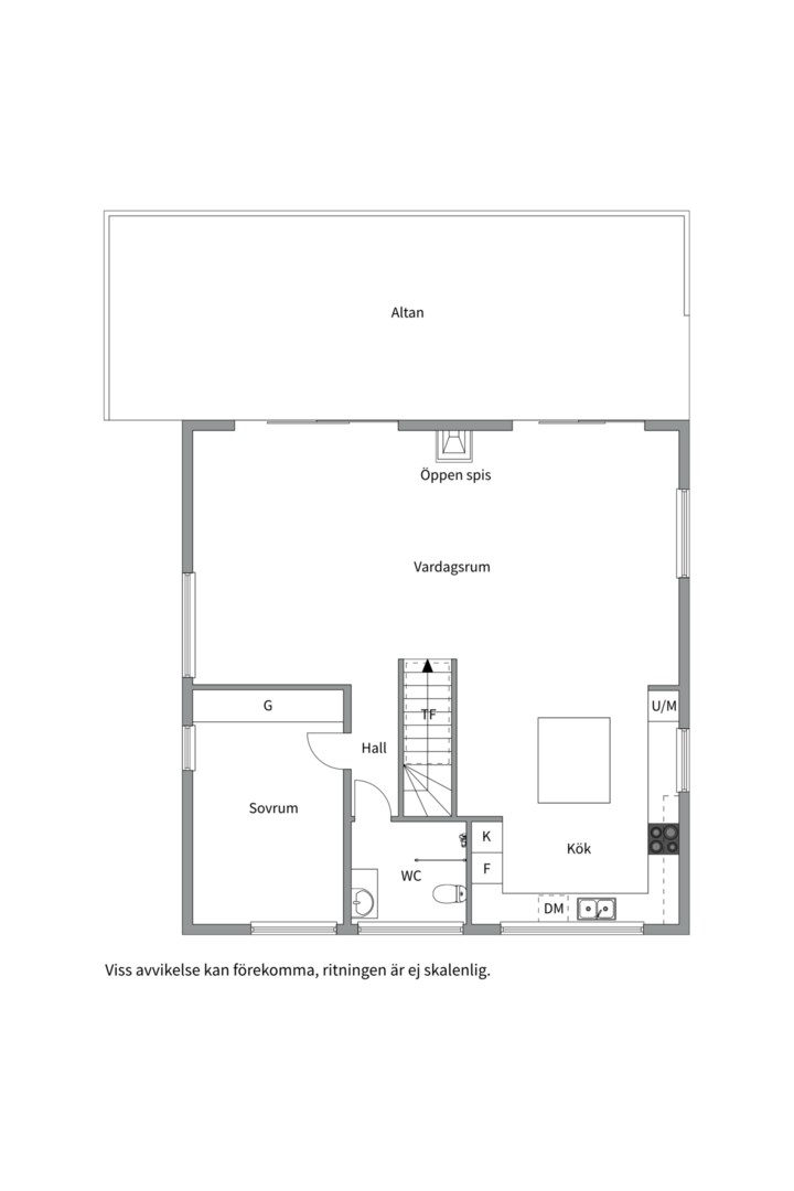 Planlösning från Ekdungevägen 6, Såld i Skuru, Nacka