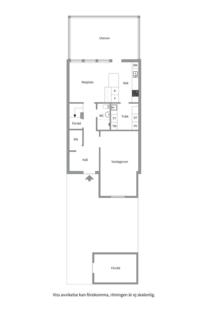Planlösning från Mantalsvägen 3F, Såld i Storvreta, Uppsala