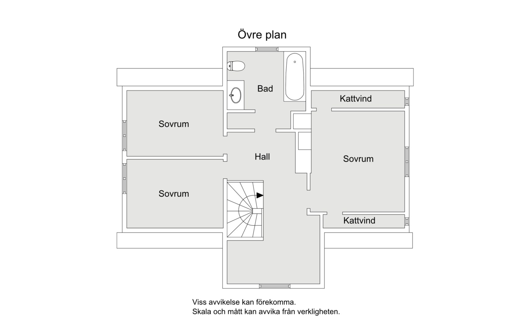 Planlösning från Svanevitsvägen 1, Såld i Skuru, Nacka