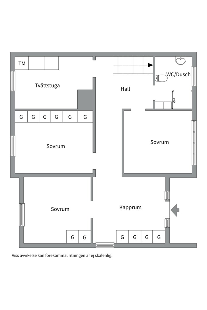 Planlösning från Perstorpsvägen 10, Såld i Gustavsvik, Nacka