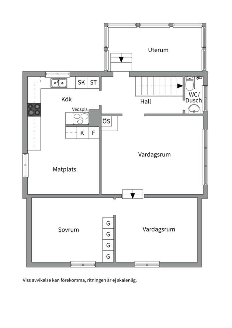 Planlösning från Perstorpsvägen 10, Såld i Gustavsvik, Nacka
