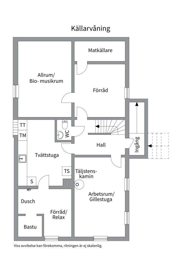 Planlösning från Konstnärsvägen 26, Såld i Vattholma, Uppsala