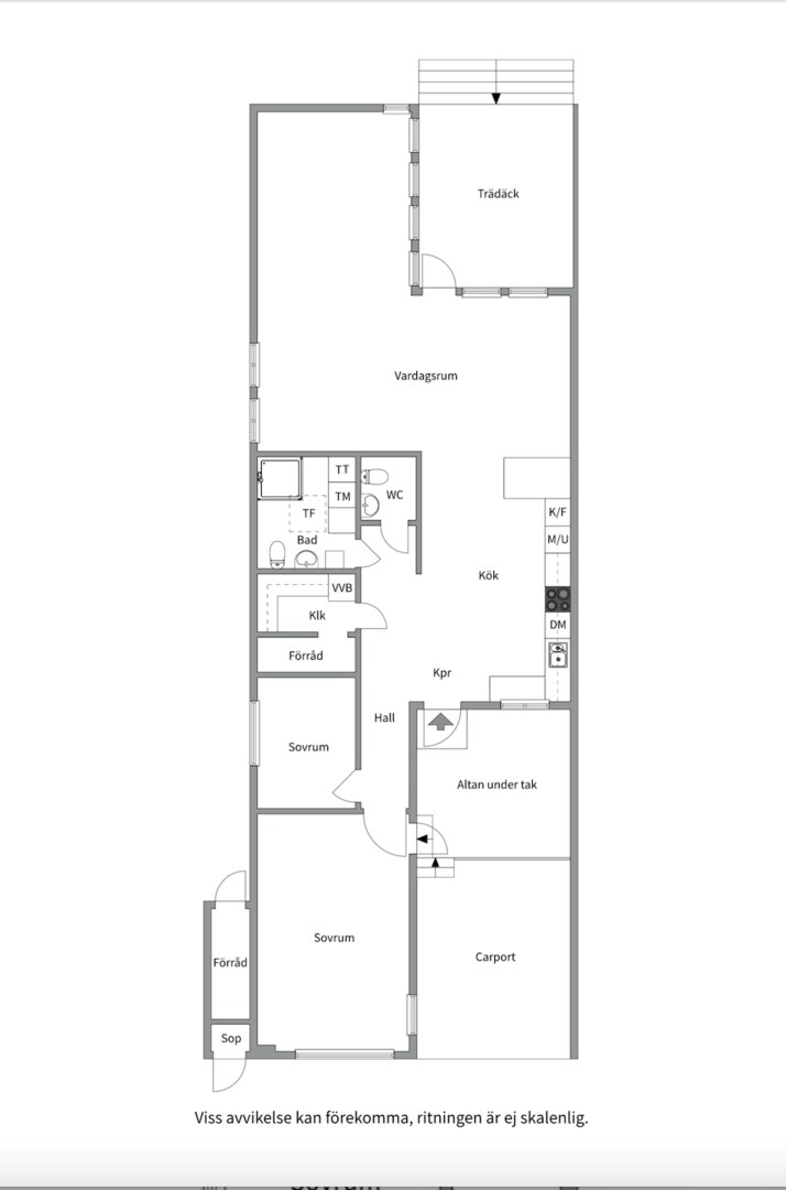Planlösning från Vesslevägen 10, Såld i Saltsjö-Duvnäs, Nacka