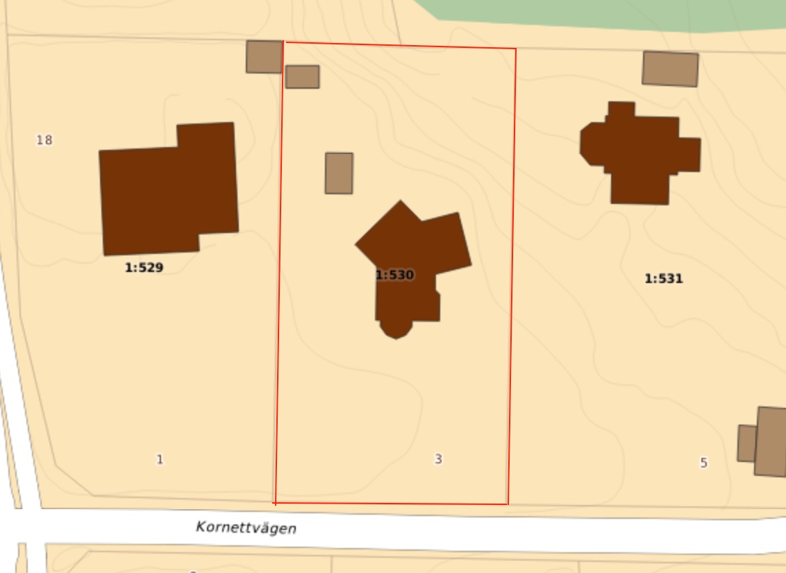 Bostadsbild från Kornettvägen 3, Såld i Boo Gård, Nacka