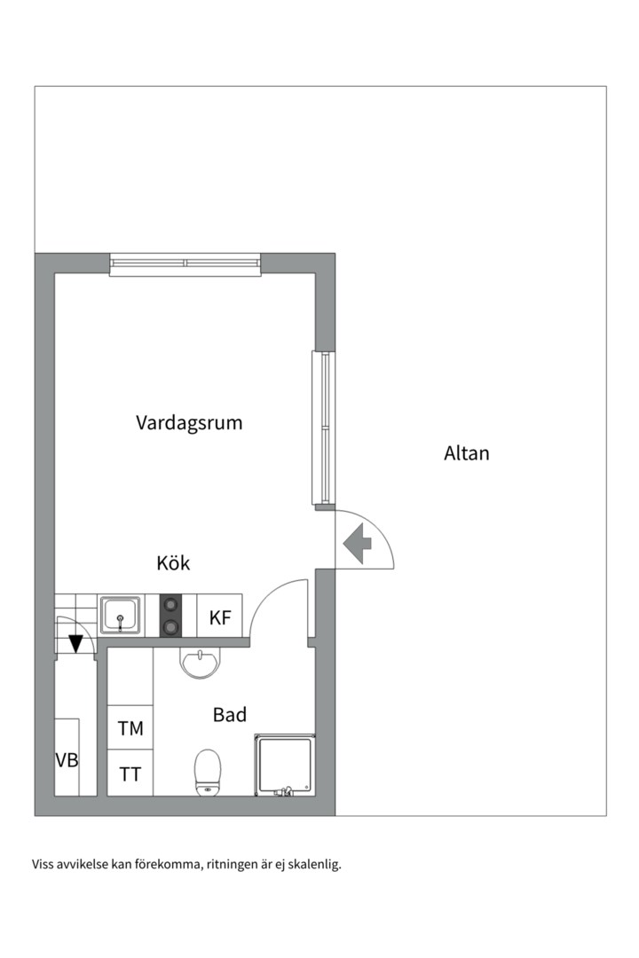 Planlösning från Kornettvägen 3, Såld i Boo Gård, Nacka