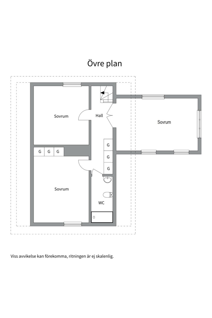 Planlösning från Brunna björkväg 1B, Såld i Vänge, Uppsala