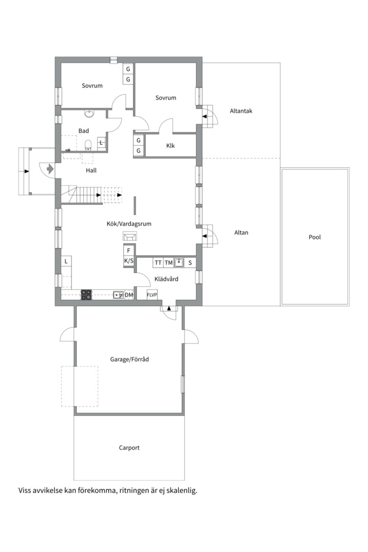 Planlösning från Åloppe 427, Kommande i Bälinge, Uppsala
